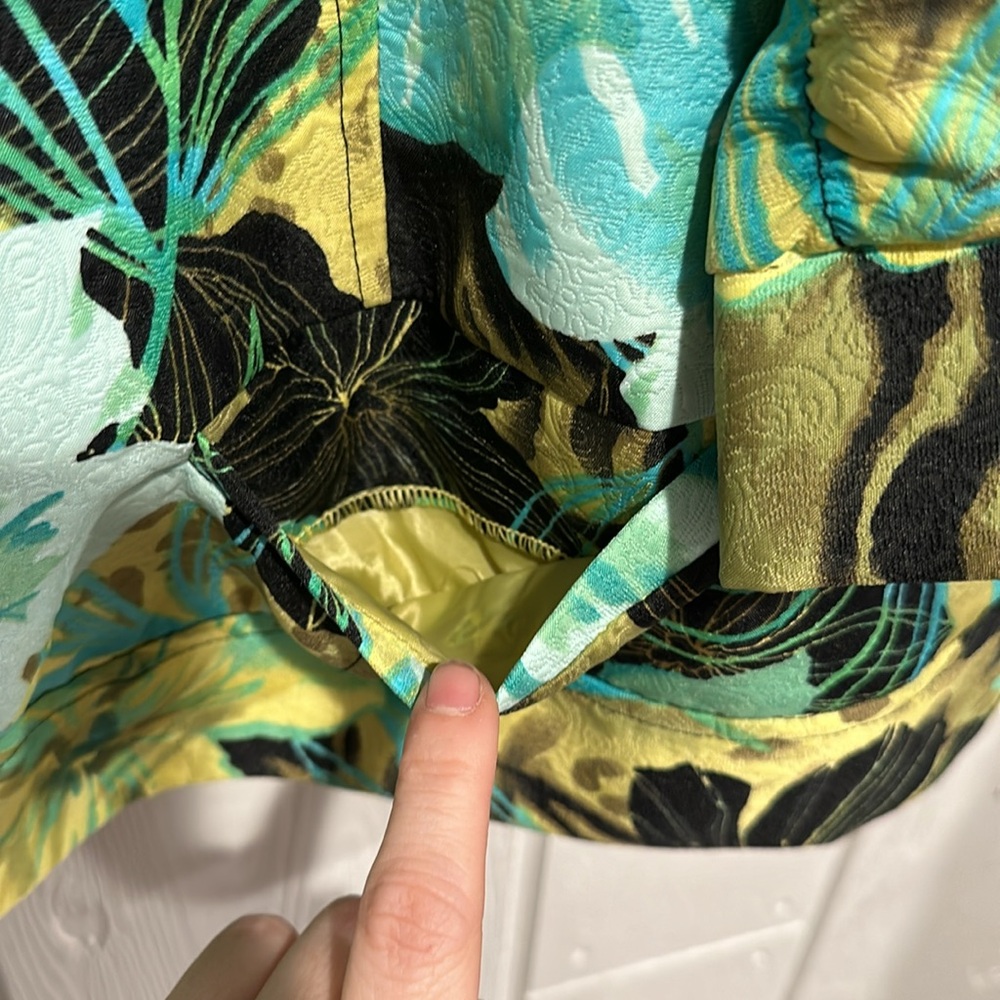 Erin London Floral Women's Jacket - Green and Yellow - Picture 3 of 8